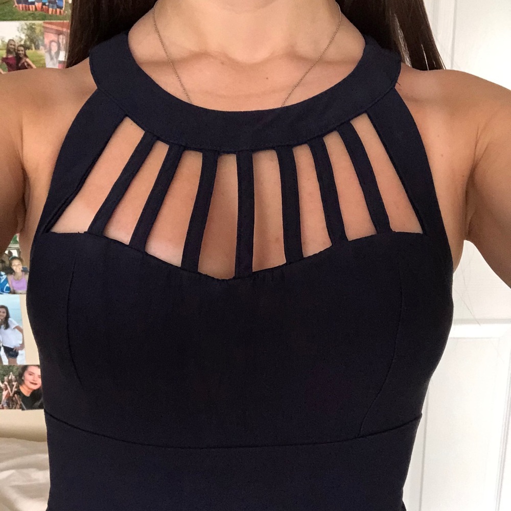 navy blue formal dress